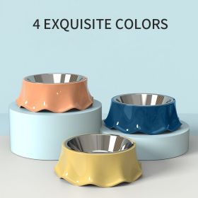 Pet Dog Bowl For Food And Water, Stainless Steel Pet Feeding Bowl (Color: Blue)